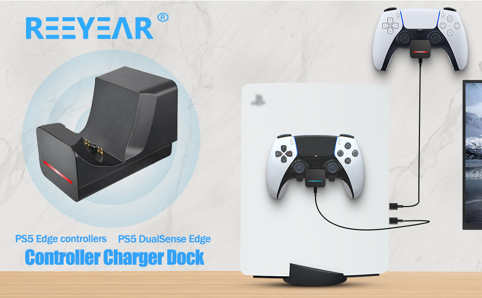 Playstation 5 dualsense edge controller charging station mounting on wall