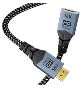 CABLAPTOP 96Gbps Ultra HD 16K HDMI 2.2 Extension Cable - 3.3ft / 1m, Supports [8K@60Hz/120Hz 4K@2...