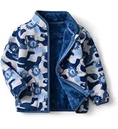 Feidoog Toddler Kids Polar Fleece Warm Jacket Baby Boys Girls Autumn Winter Zip-up Lightweight Lo...