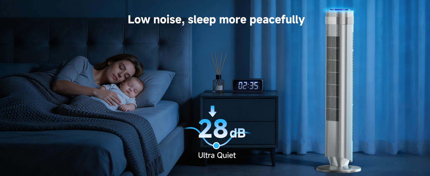 28dB Quiet for Sleep