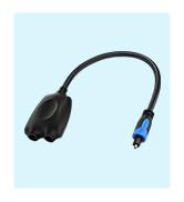 BlueRigger Digital Optical Audio Splitter 1x2 (1 in 2 Out Unidirectional Toslink Splitter, Suppor...