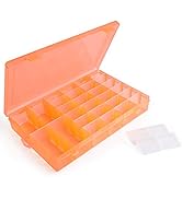 Nail Art Organizer Box, Cosics 36-Grid Orange Empty False Nail Tip Storage Box Organizing Contain...