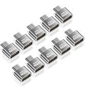Duttek USB A to USB C Adapter 10 Pack, USB Type C Male to USB 2.0 A Female Extension Connector, U...