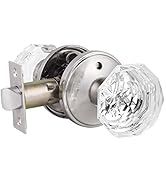 Probrico Hardware (1 Pack) Diamond Crystal Door Knobs, Keyless Knobs Privacy Function for Bed and...