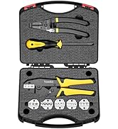 Vesmikit Crimping Tool Set 8PCS - Ratchet Wire Crimping Tool for Heat Shrink,Insulated Nylon,Non-...