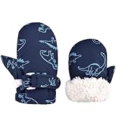Azarxis Baby Winter Mittens Kid Toddler Warm Gloves Fleece Lined Thermal Windproof for Infant Boy...