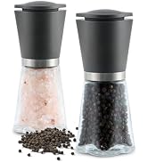 Balamno Professional Salt and Pepper Grinder Set, Manual Sea Salt Grinder with Ceramic Spice Grin...
