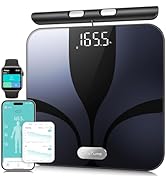 Posture Scale for Body Weight and Fat Percentage, 8 Electrodes Larger Platform Digital Scale for ...
