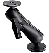 WINDFRD Aluminum 1.5" Double Ball Mount with Two AMPS Round Plates, Tablet, Fish Finder Mount, Do...