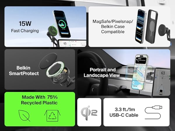 Belkin Wireless Charging EV Car Mount