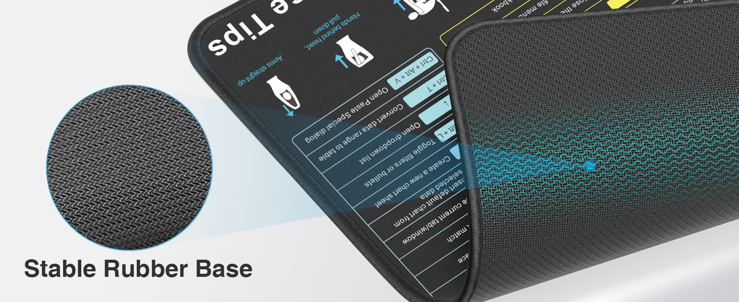 excel shortcut mouse pad