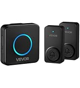 VEVOR Wireless Doorbell Kit, IP54 Waterproof Door Chime Ranges up to 1000 ft, 5 Adjustable Volume...