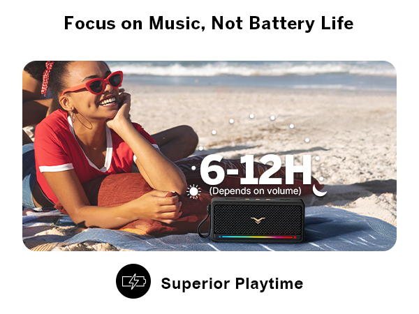 portable bluetooth speakers with up to 12 Hours battery life