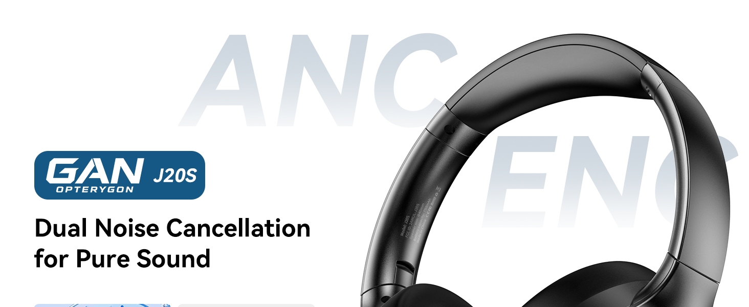ganopterygon active noise cancelling bluetooth headphones