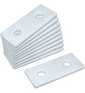 heneng 10 Pcs 2 Hole Flat Plate Fittings for 1-5/8