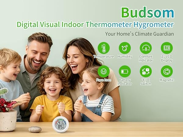 Digital Visual IndoorThermometer Hygrometer