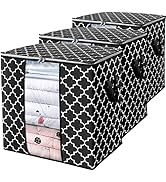 WISELIFE Storage Bags [3 Pack/100L] Large Blanket Clothes Organization and Storage Containers for...