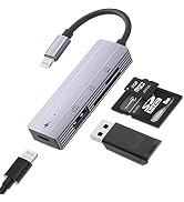 Camera SD Memory Card Reader for iPhone[Apple MFi Certified], IVSHOWCO iPhone to USB Adapter, 4-i...