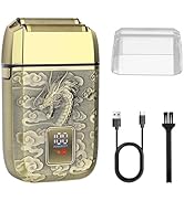 HIENA PRO Professional Foil Shaver for Men, Double Electric Foil Trimmer, Cordless Bald Head Prec...