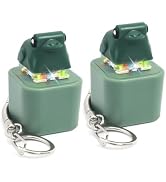 YOXIDALIFE Croaking Frog Keyboard Fidget Toy Keychain with Colorful LED Light &amp; Sound, Frog Butto...