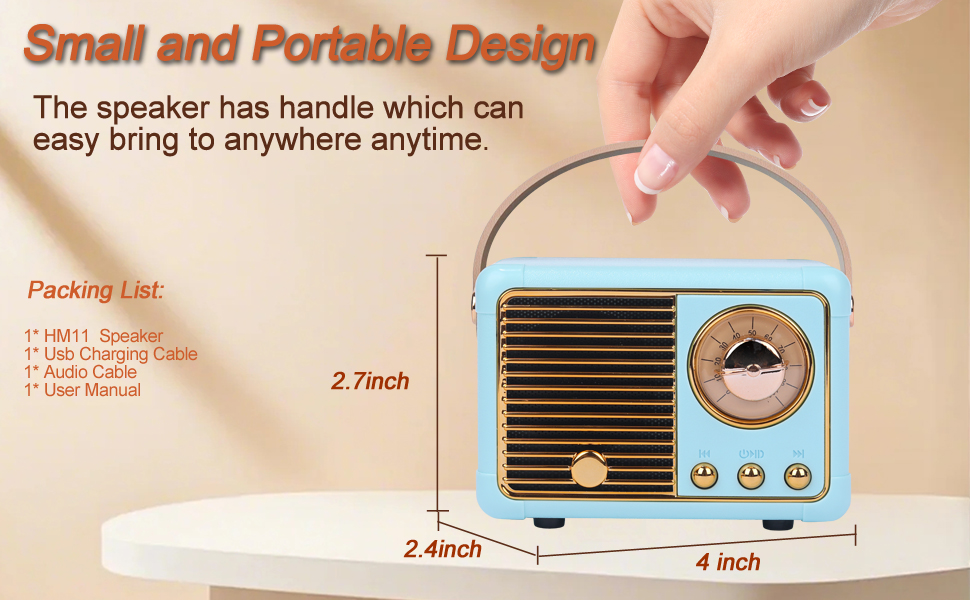 Small and Portable design Speaker
