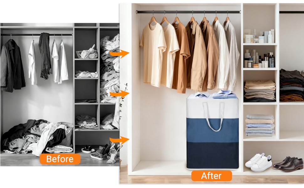 space-saving for closet storage basket