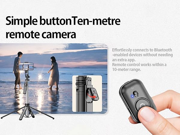 Selfie Stick Tripod, Extendable Tripod for Phone &amp; Selfie Stick with Detachable Phone Holder