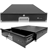 2U Locking Rack Drawer by AxcessAbles | 15" Deep Secured Metal Server Rack Mount Storage Drawer |...