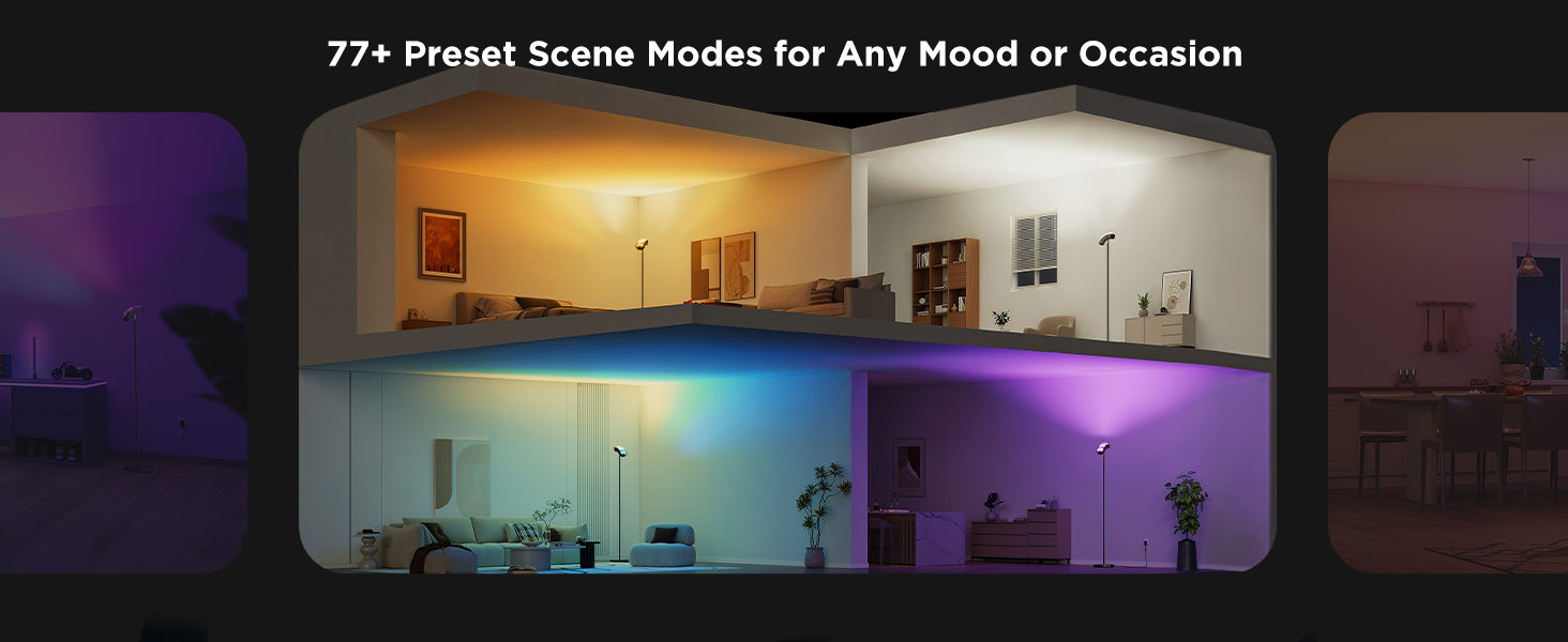 77+ preset lighting modes