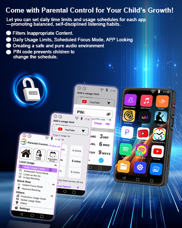 Senpeng smart mp3 player with parental control