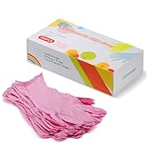 Kids Gloves Disposable, Nitrile Gloves - Latex Free, Powder Free - for Crafting, Painting, Cleani...