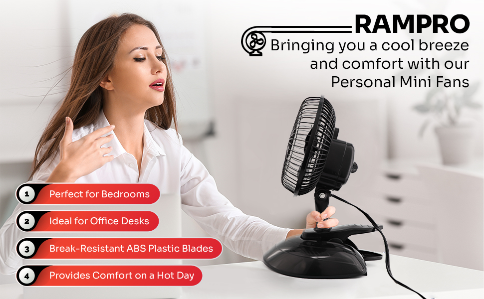 Portable Desk and Clip on Fan