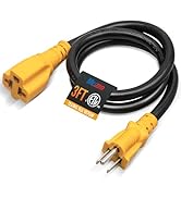 MECMO 3ft 15 Amp Household to 20 Amp AC Power Adapter Cable 12AWG, [4 in 1] NEMA 5-15P to 5-15R, ...
