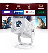 Mini Projector with WiFi6 and Two-Way Bluetooth5.4, 4K Smart 1080P Portable Outdoor Movie Proyect...