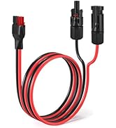 ZEHGCH Solar Panel Cable Connector Kit with 10AWG Heavy-Duty Tinned Copper Charge Cable for Porta...