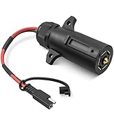 Oyviny 7 Pin Power Access, 7 Way Blade to 2 Pin SAE Connector, 7 Pin Round RV-Style Trailer Plug ...