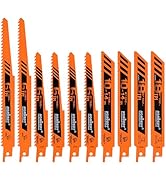 HORUSDY 10-Piece Reciprocating Saw Blades Set, Metal &amp; Woodcutting Saw Blades