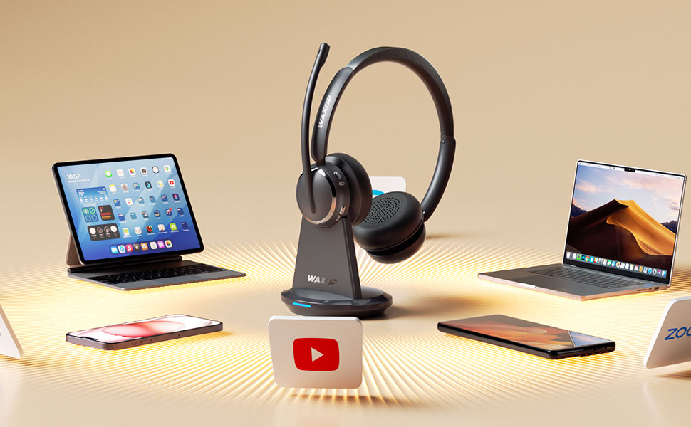 wireless headset with mic for work