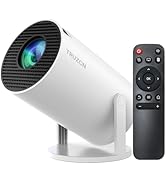 Mini Projector Support 4K/1080P FHD, Smart Portable Projector with WiFi 6 and Bluetooth 5.2, Buil...