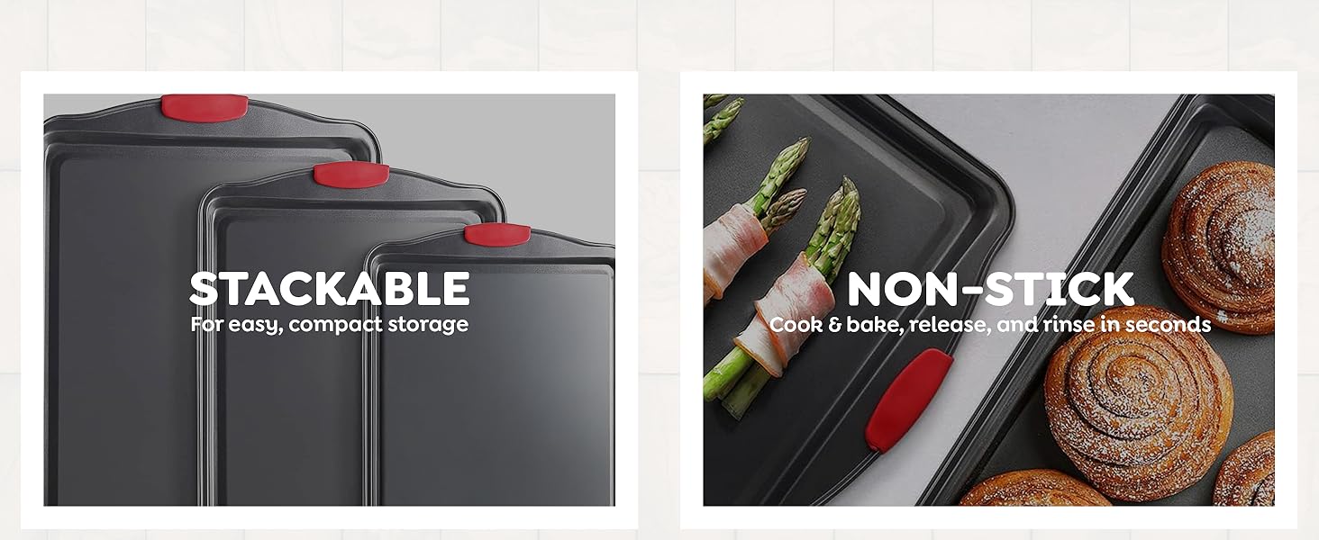 Stackable and non-stick