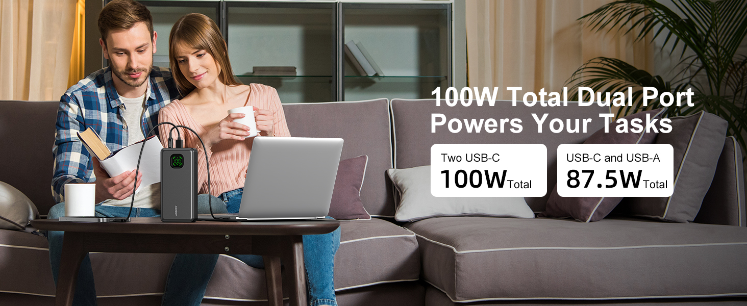 100W Total Dual Port