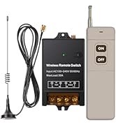 Meskliu Wireless Remote Switch,AC110V/120V/230V/240V/30A Relay,Bi-Directional Wireless RF Switch ...