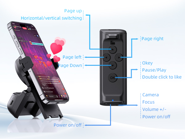 phone scroller remote,kindle app,phone remote,bluetooth page turner