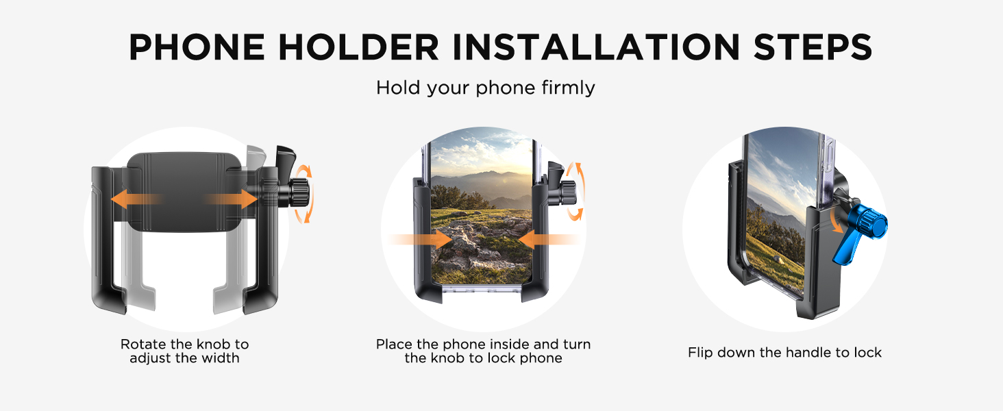 PHONE HOLDER INSTALLATION STEPS