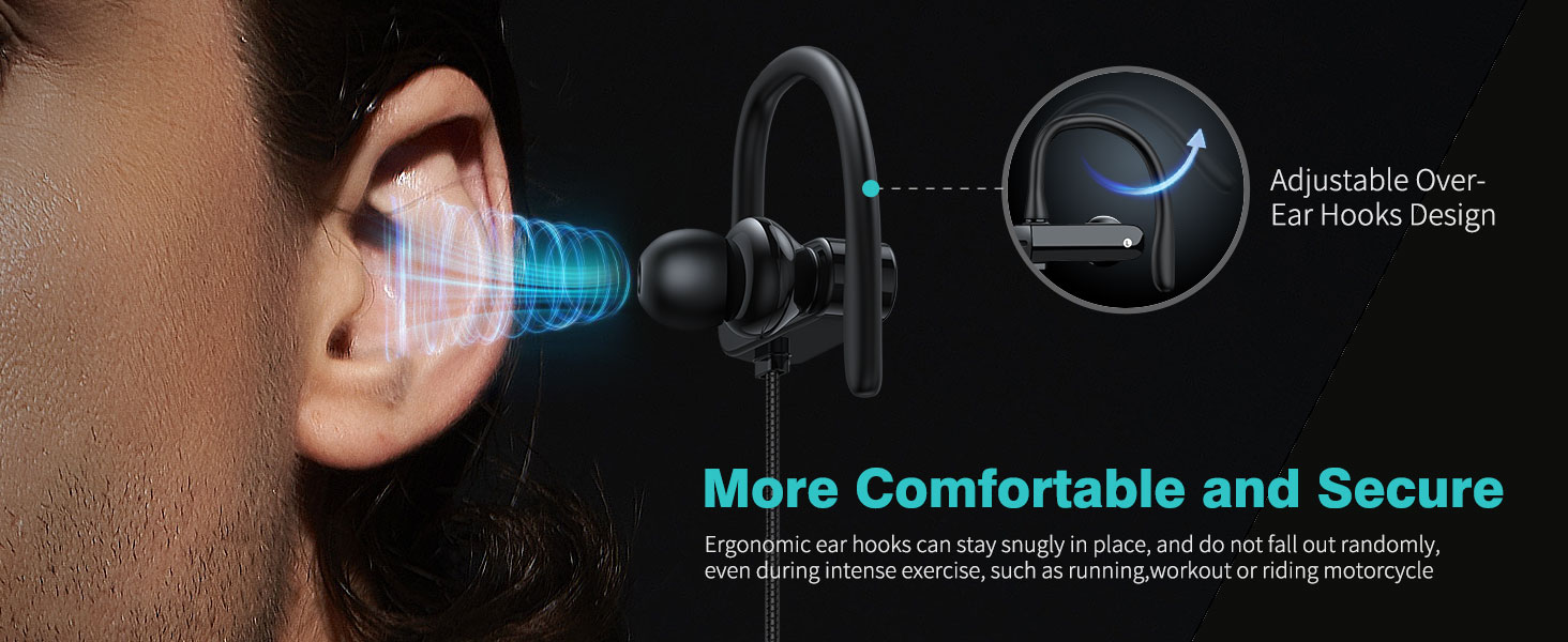 over ear usb c headphones wired with hooks