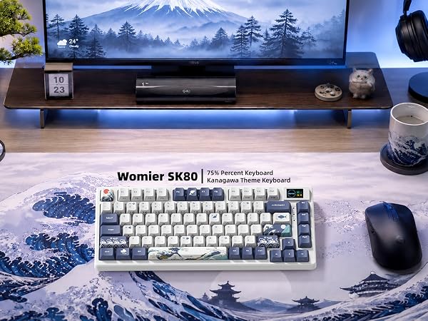 75% Keyboard with Color Multimedia Display Gaming Keyboard