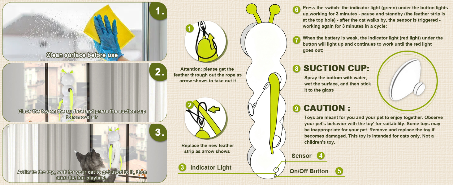 caterpillar cat toy interactive