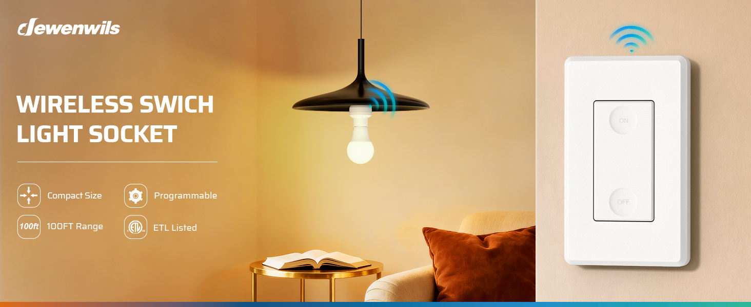 DEWENWILS Remote Control Light Socket