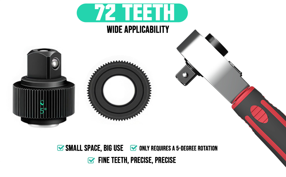 1/4-inch drive, 72 teeth