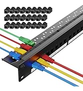 LEENUE 24 Port Keystone Patch Panel with 25 Pack Gold-Plated CAT6 Keystone Couplers, 10Gbps, 1U C...